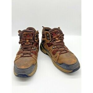 Orthofeet Ridgewood Men's 9.5 2E Wide Brown Leather Hiking Boot Orthopedic